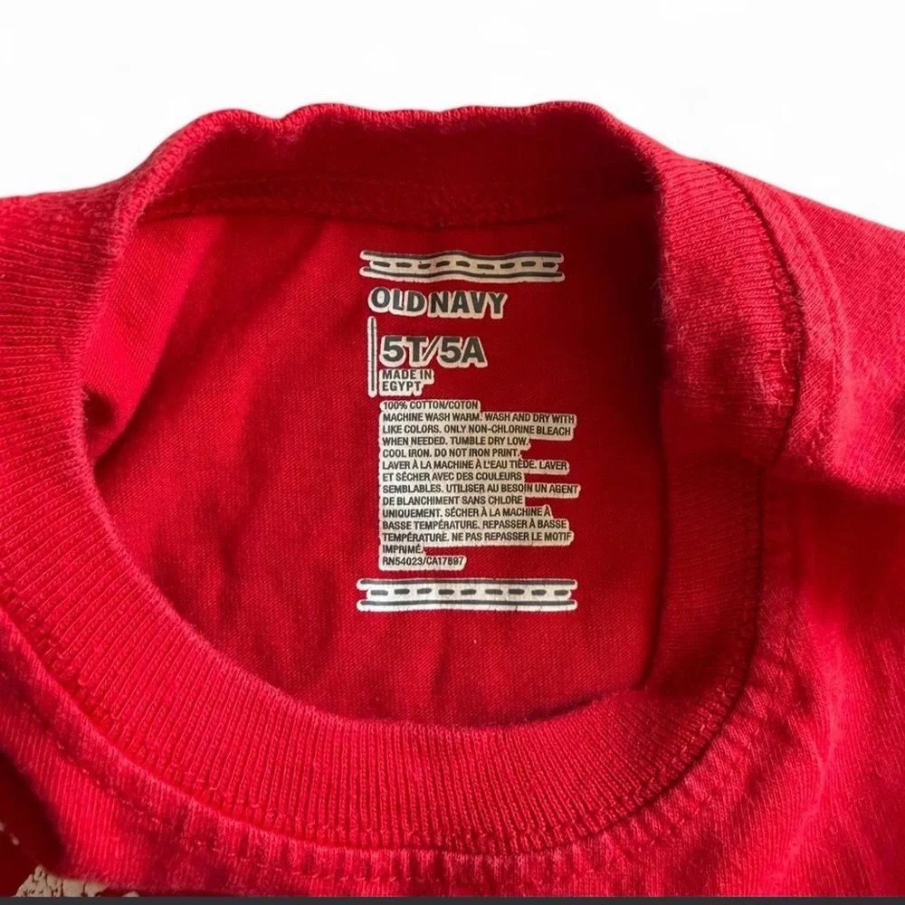 Old Navy Boys 5T Stickball League Graphic Tank Red